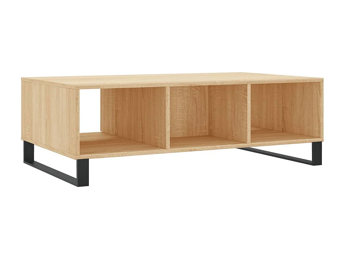 Table basse chêne sonoma 104x60x35 cm bois d'ingénierie