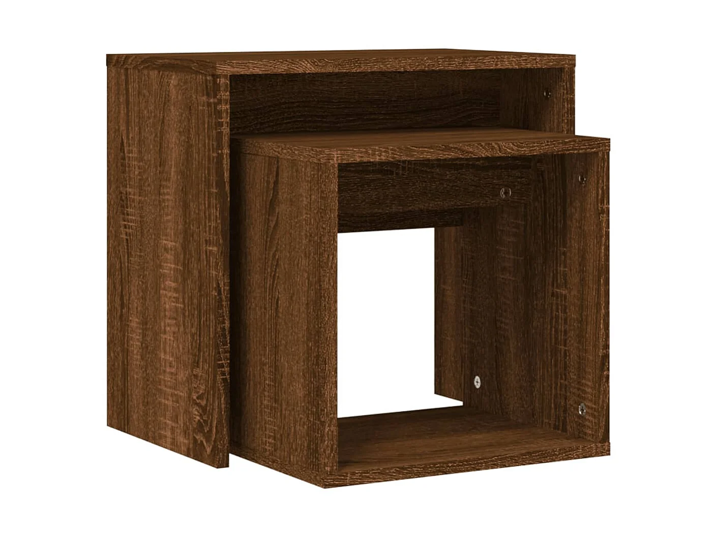 Mesas de centro Gold Nesting 2 piezas de madera de ingeniería marrón roble