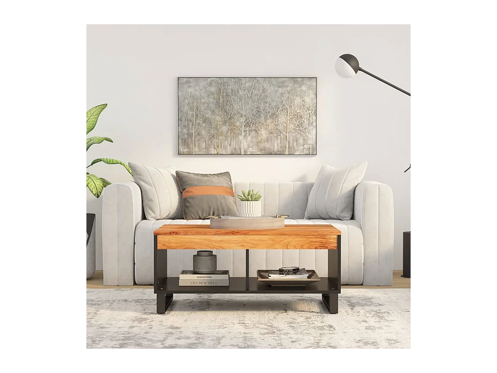 Table basse 90x50x40 cm bois d'acacia massif