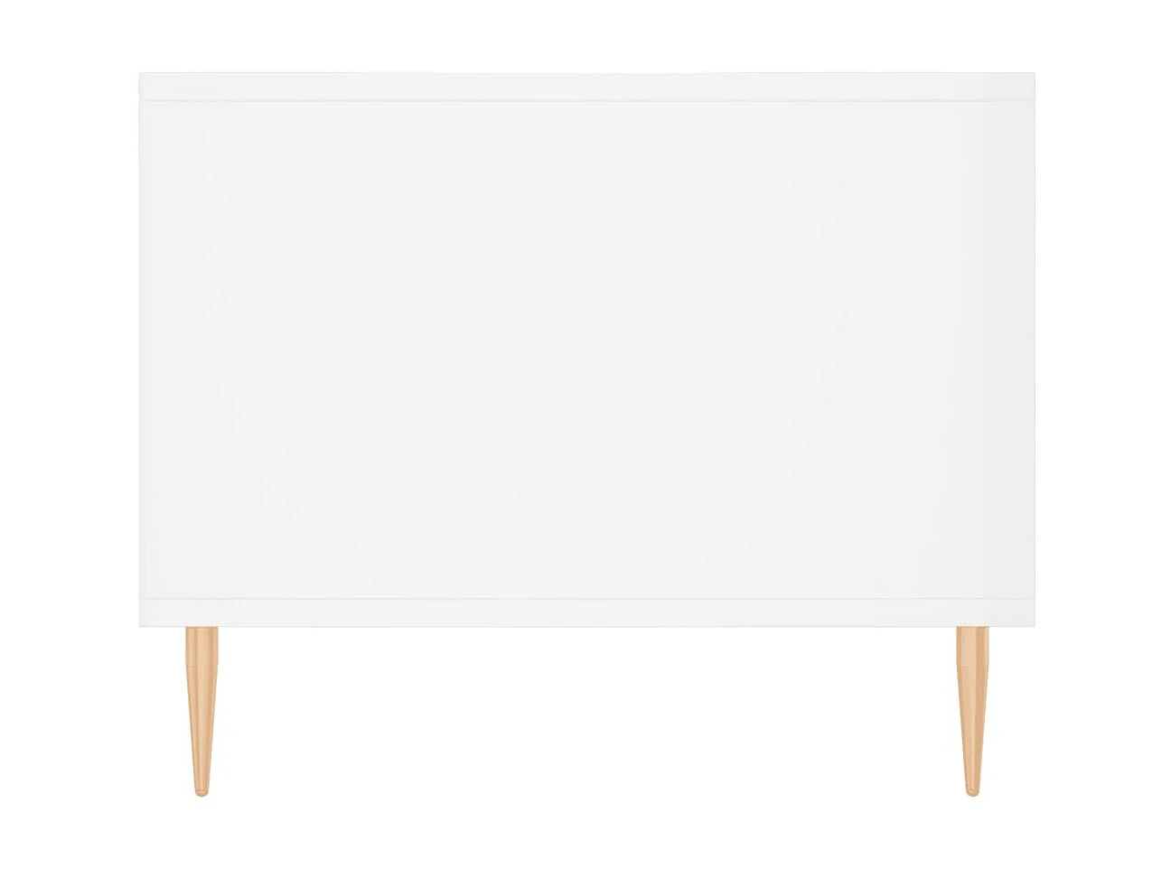 Gold Salontafel Glanzend wit 102x50x40 cm Bewerkt hout