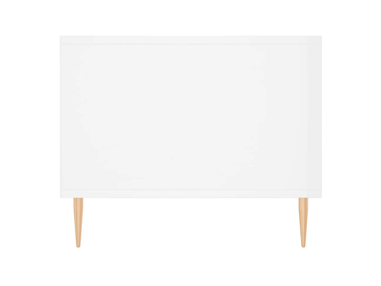 Gold Salontafel Glanzend wit 102x50x40 cm Bewerkt hout