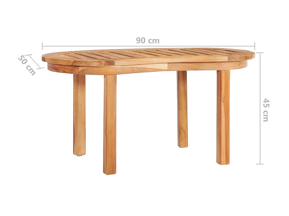 Table basse 90x50x45 cm Bois de teck solide