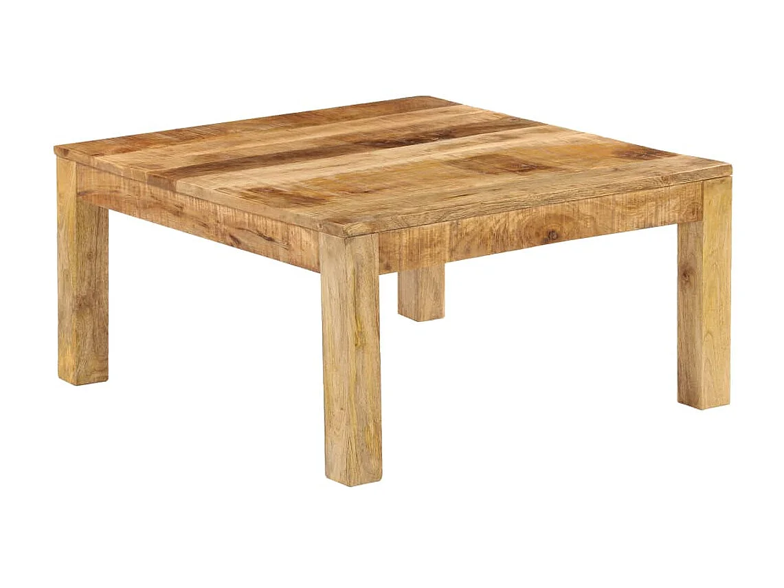 Tavolino Gold 80x80x40 cm Legno massello di mango