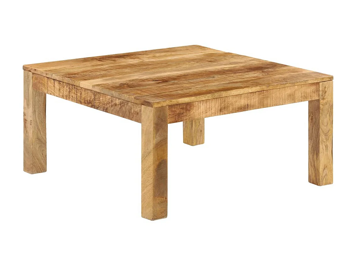 Tavolino Gold 80x80x40 cm Legno massello di mango