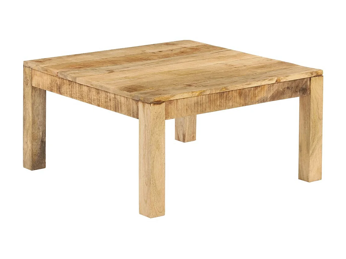 Goud Salontafel 80x80x40 cm Massief mangohout
