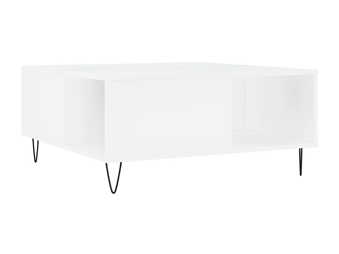 Tavolino Gold bianco 80x80x36,5 cm in multistrato