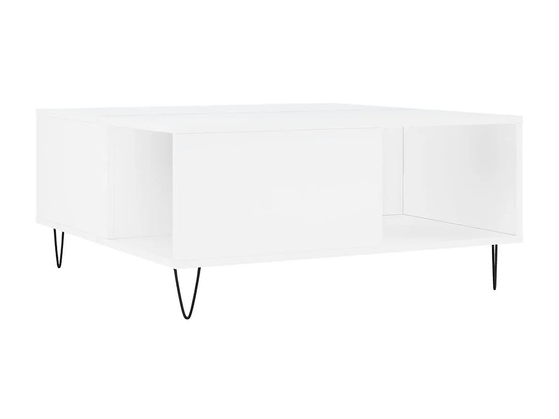 Tavolino Gold bianco 80x80x36,5 cm in multistrato