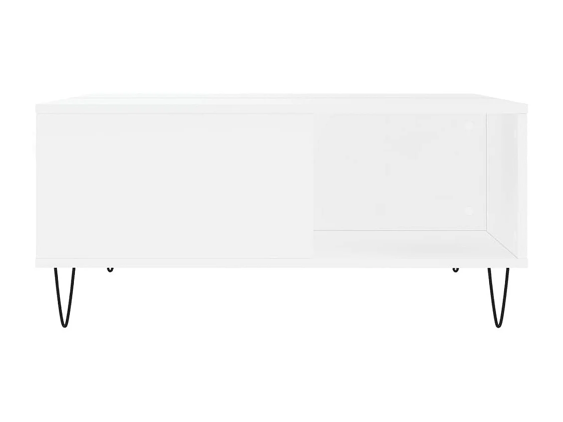 Tavolino Gold bianco 80x80x36,5 cm in multistrato