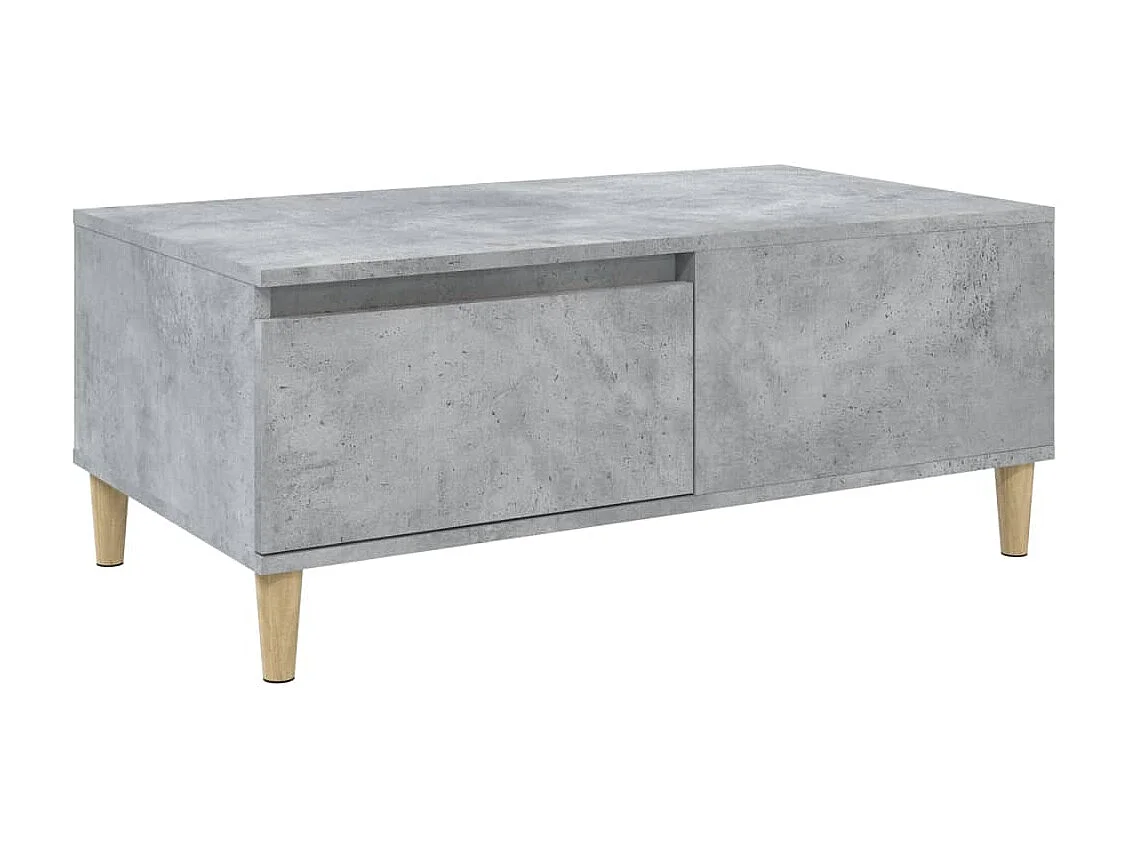 Table basse Gris béton 90x50x36,5 cm Bois d'ingénierie