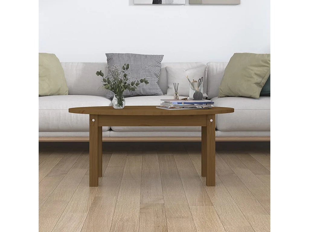 Gold Salontafel Honingbruin 80x40x35 cm Massief grenenhout