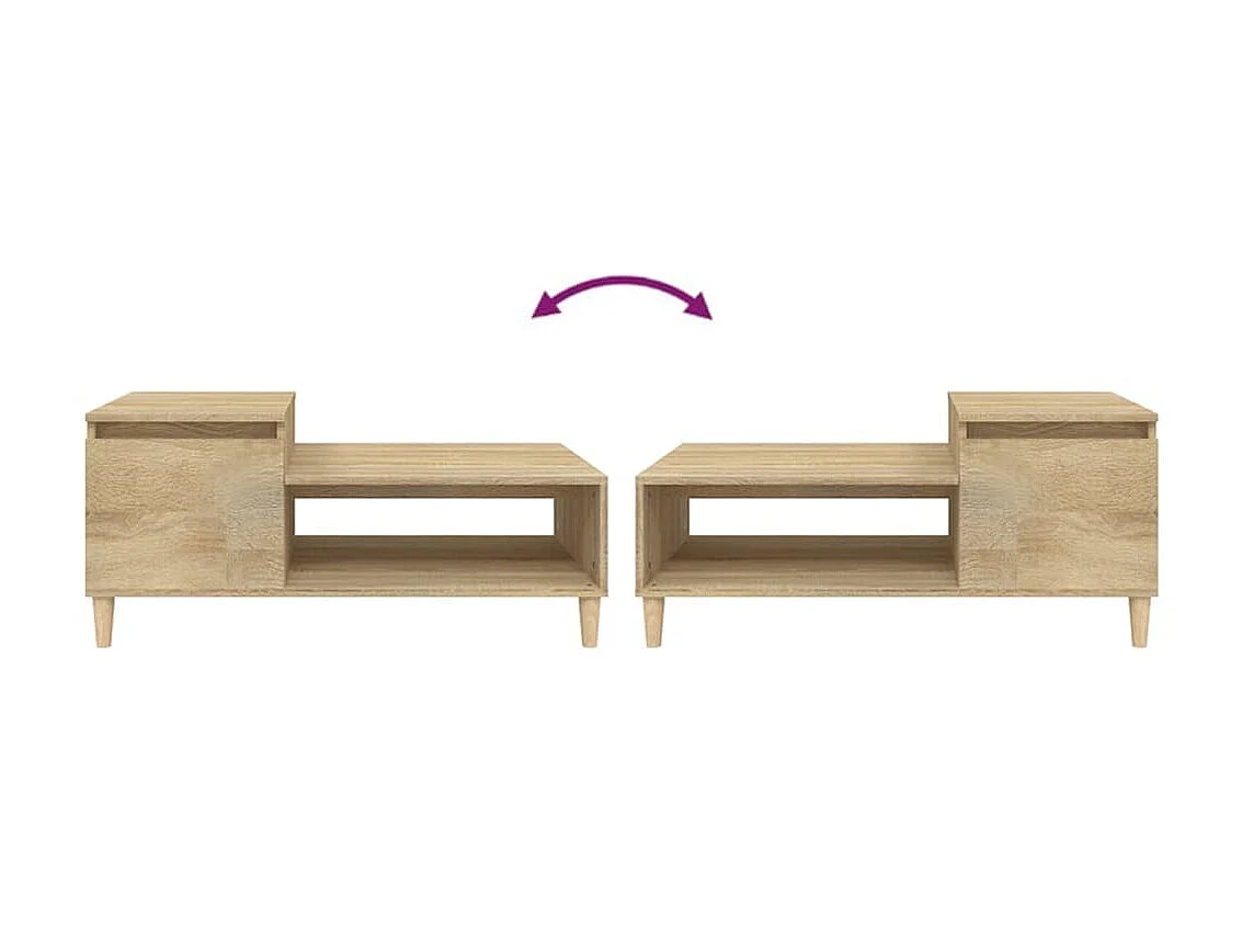 Table basse Chêne sonoma 100x50x45 cm Bois d'ingénierie