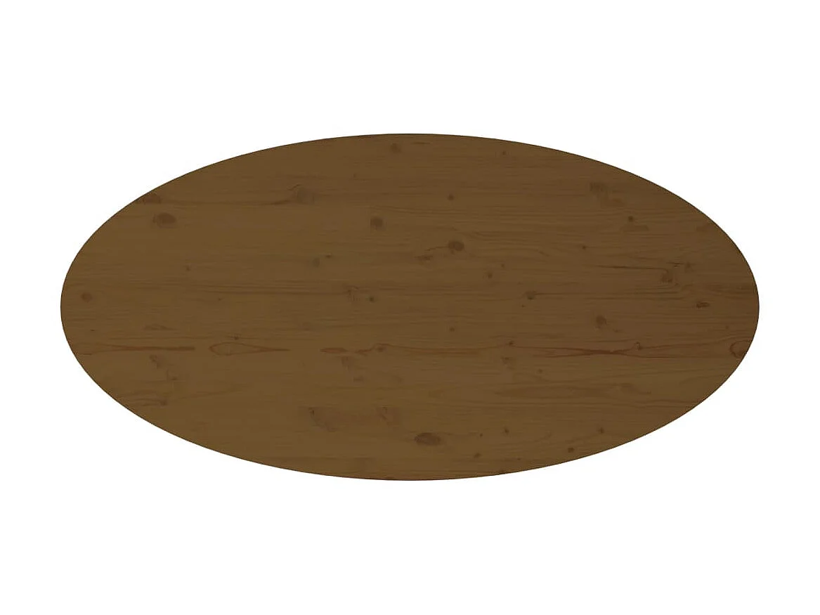 Mesa de centro dourada Castanho mel 110x55x45 cm Madeira maciça de pinho