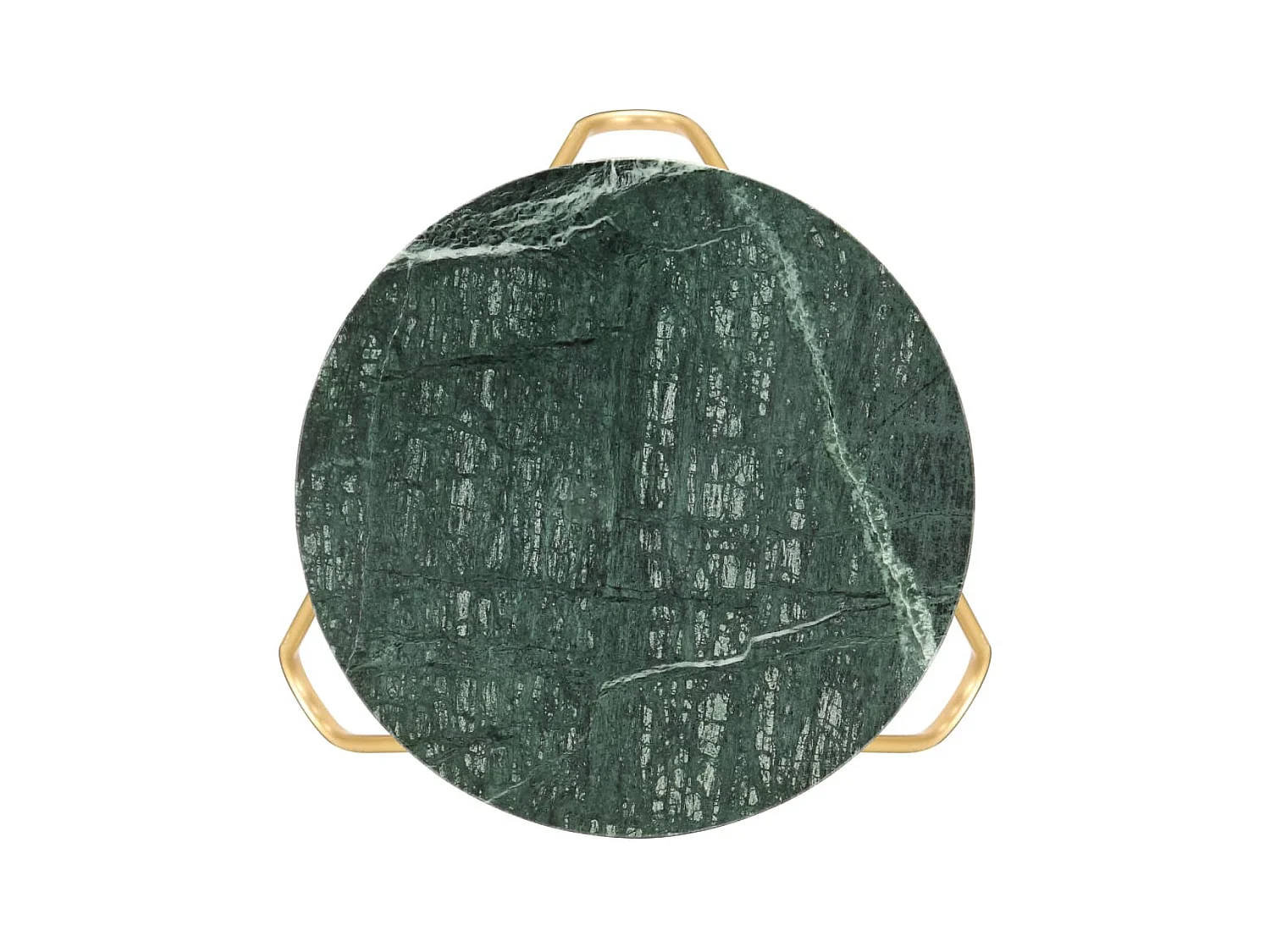 Table basse Vert 40x40x40 cm Pierre véritable et texture marbre