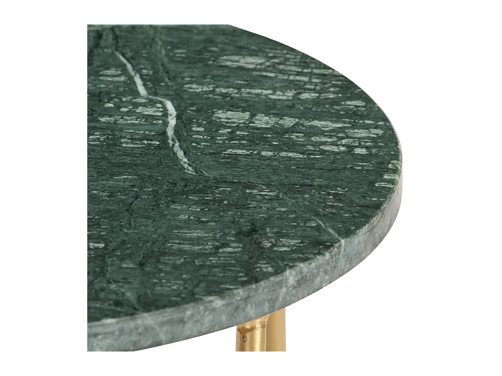 Table basse Vert 40x40x40 cm Pierre véritable et texture marbre
