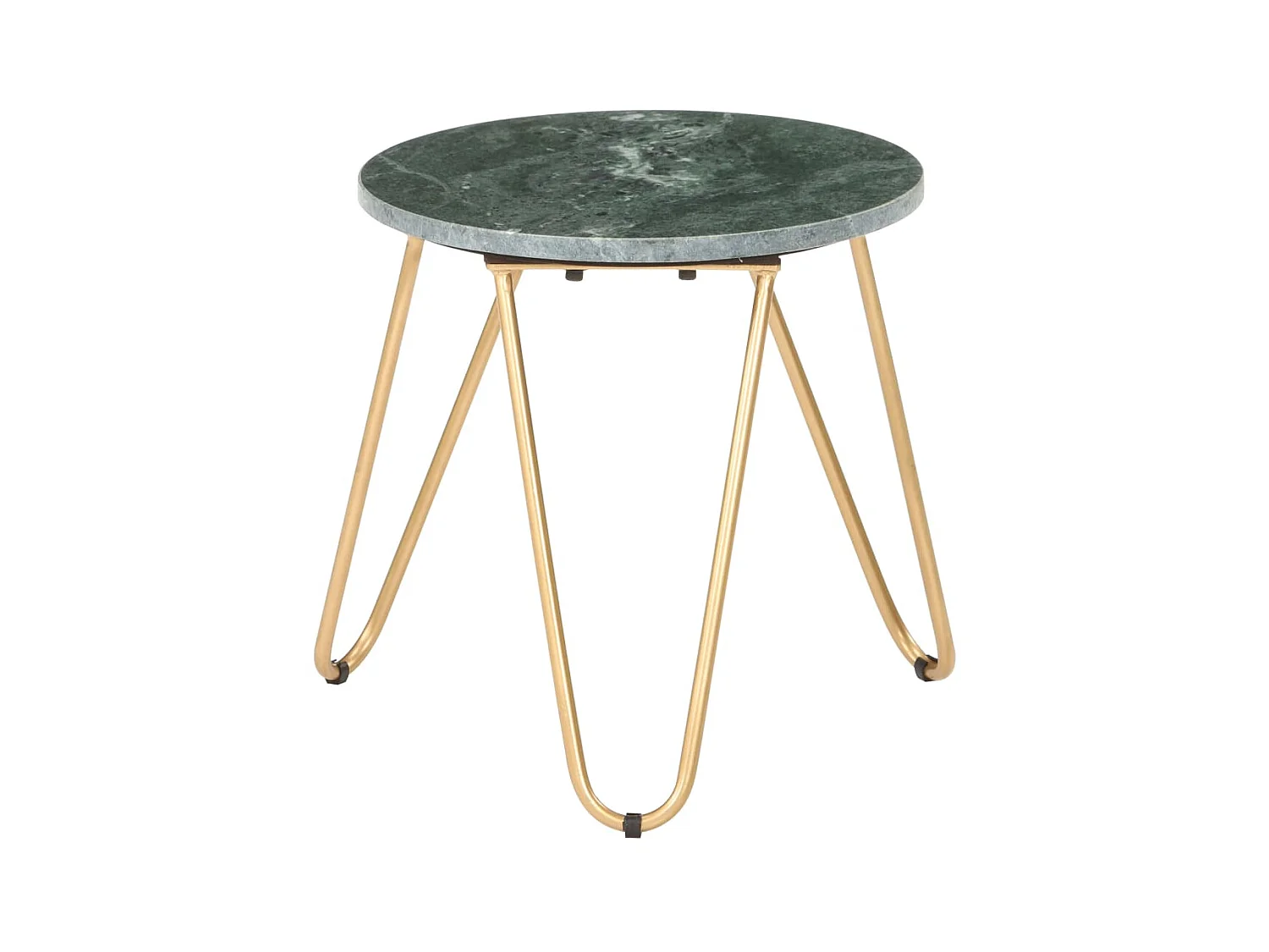 Table basse Vert 40x40x40 cm Pierre véritable et texture marbre