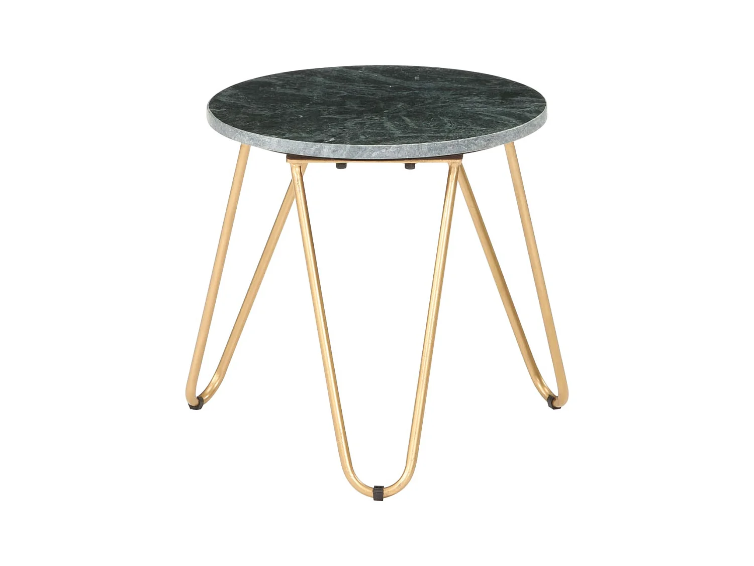 Table basse Vert 40x40x40 cm Pierre véritable et texture marbre