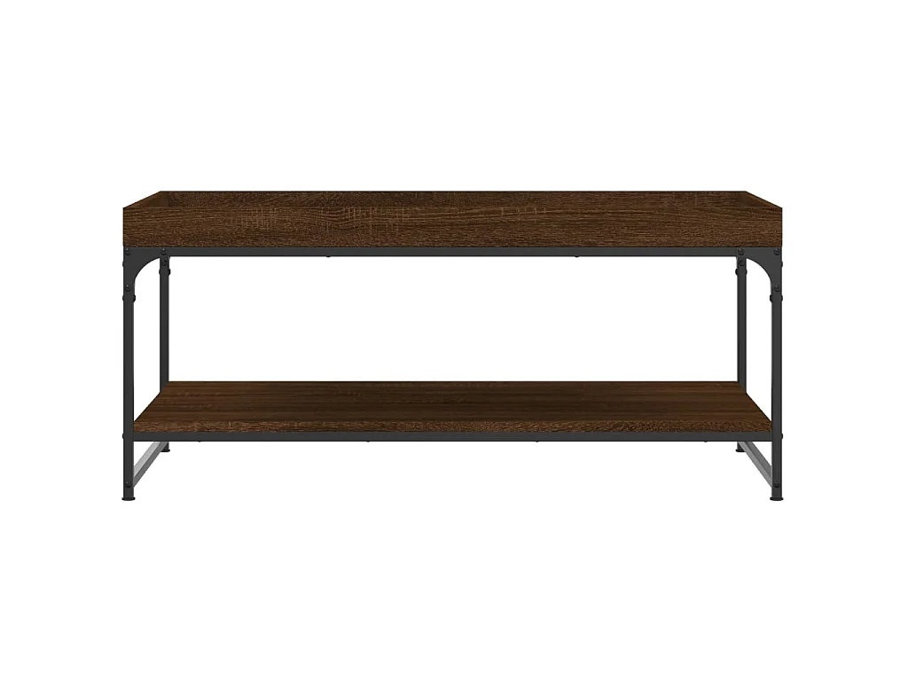 Table basse chêne marron 100x49x45 cm bois d'ingénierie