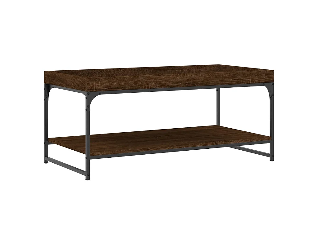 Table basse chêne marron 100x49x45 cm bois d'ingénierie