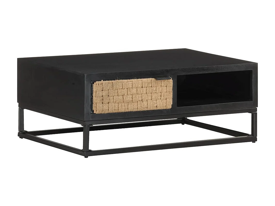 Goud Salontafel 90x60x35 cm Massief mangohout
