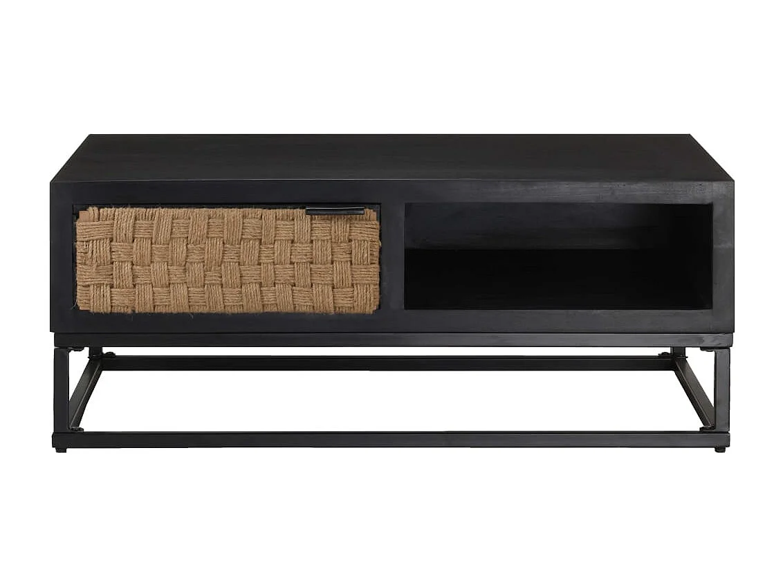 Goud Salontafel 90x60x35 cm Massief mangohout