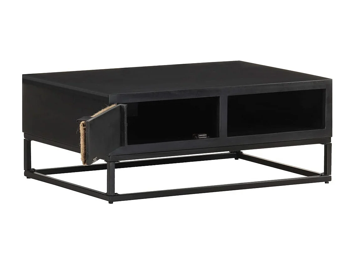 Goud Salontafel 90x60x35 cm Massief mangohout