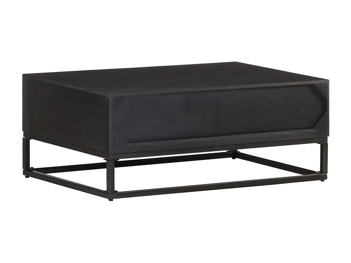 Goud Salontafel 90x60x35 cm Massief mangohout