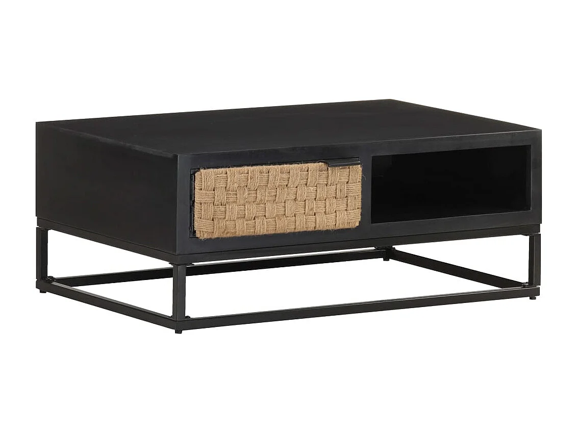 Goud Salontafel 90x60x35 cm Massief mangohout