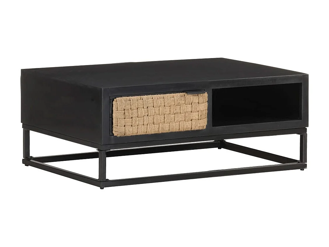 Goud Salontafel 90x60x35 cm Massief mangohout