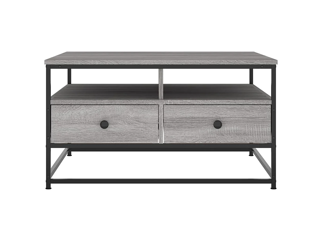 Table basse sonoma gris 80x80x45 cm bois d'ingénierie