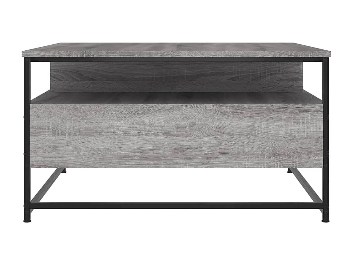 Table basse sonoma gris 80x80x45 cm bois d'ingénierie