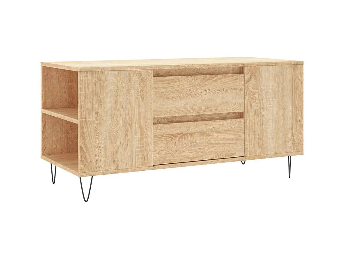 Table basse chêne sonoma 102x44,5x50 cm bois d'ingénierie