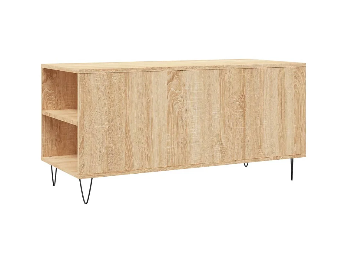 Table basse chêne sonoma 102x44,5x50 cm bois d'ingénierie