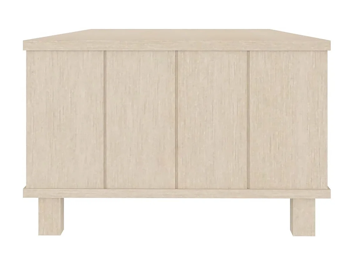 Tavolino dorato HAMAR Marrone miele 100x55x35 cm Legno di pino massiccio