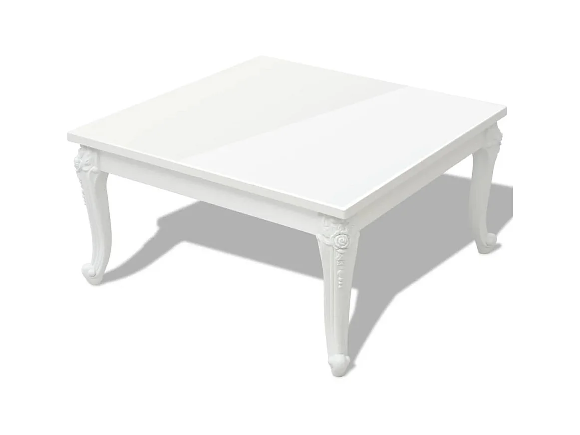 Goudkleurige salontafel 80 x 80 x 42 cm wit gelakt