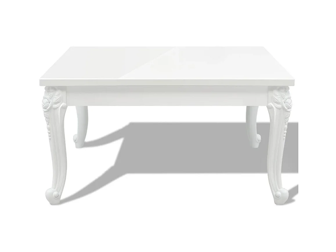 Goudkleurige salontafel 80 x 80 x 42 cm wit gelakt
