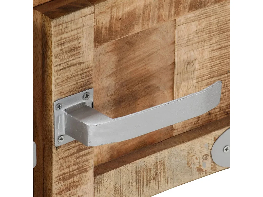 Goud Salontafel 67x67x30 cm Massief mangohout