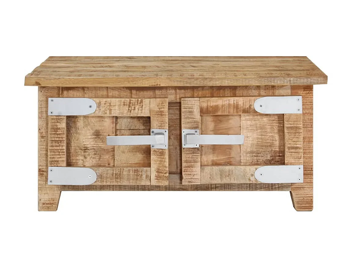 Goud Salontafel 67x67x30 cm Massief mangohout