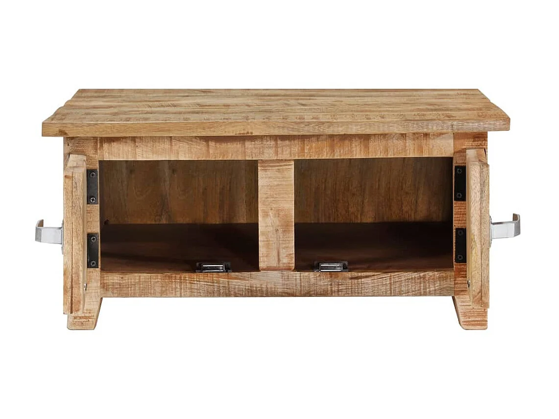 Goud Salontafel 67x67x30 cm Massief mangohout