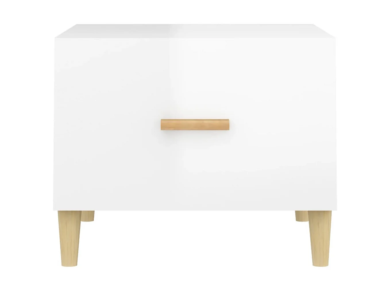 Mesas de centro Gold 2 piezas madera contrachapada blanco brillo 50x50x40cm