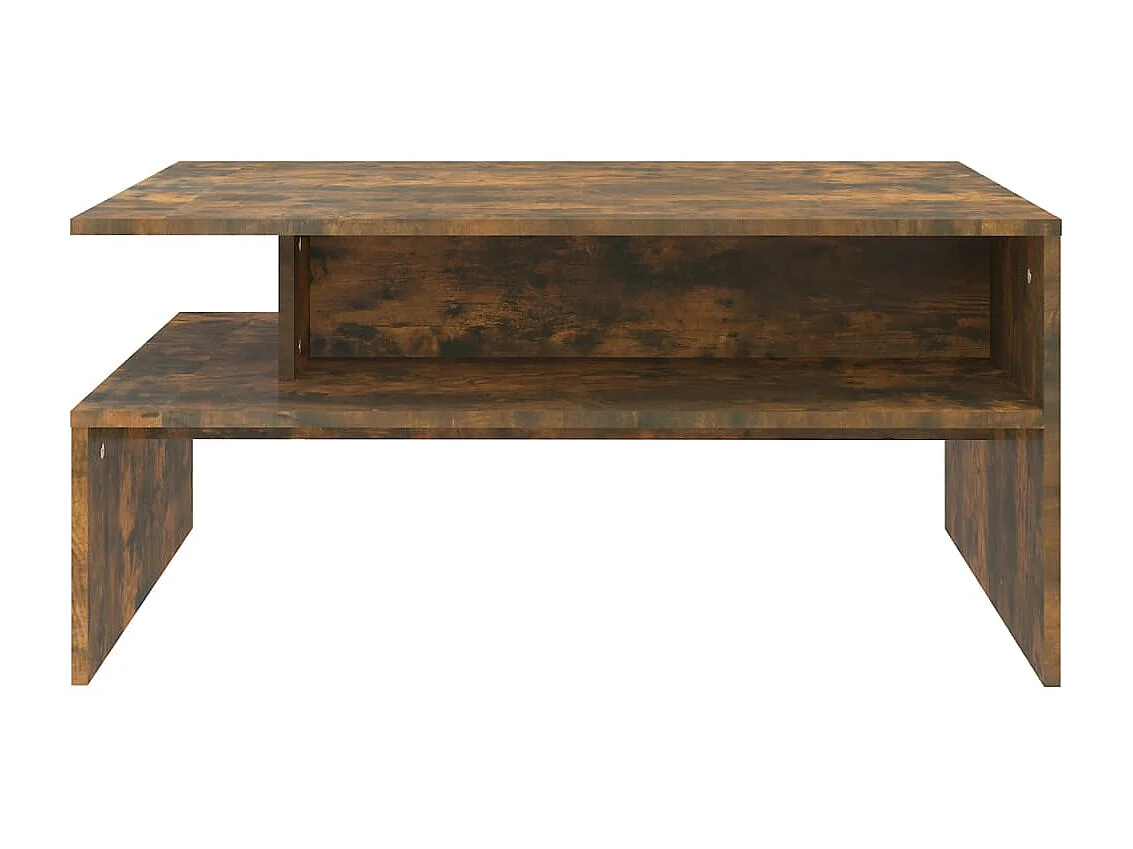 Mesa de centro dourada Carvalho fumado 90x60x42,5 cm Madeira artificial