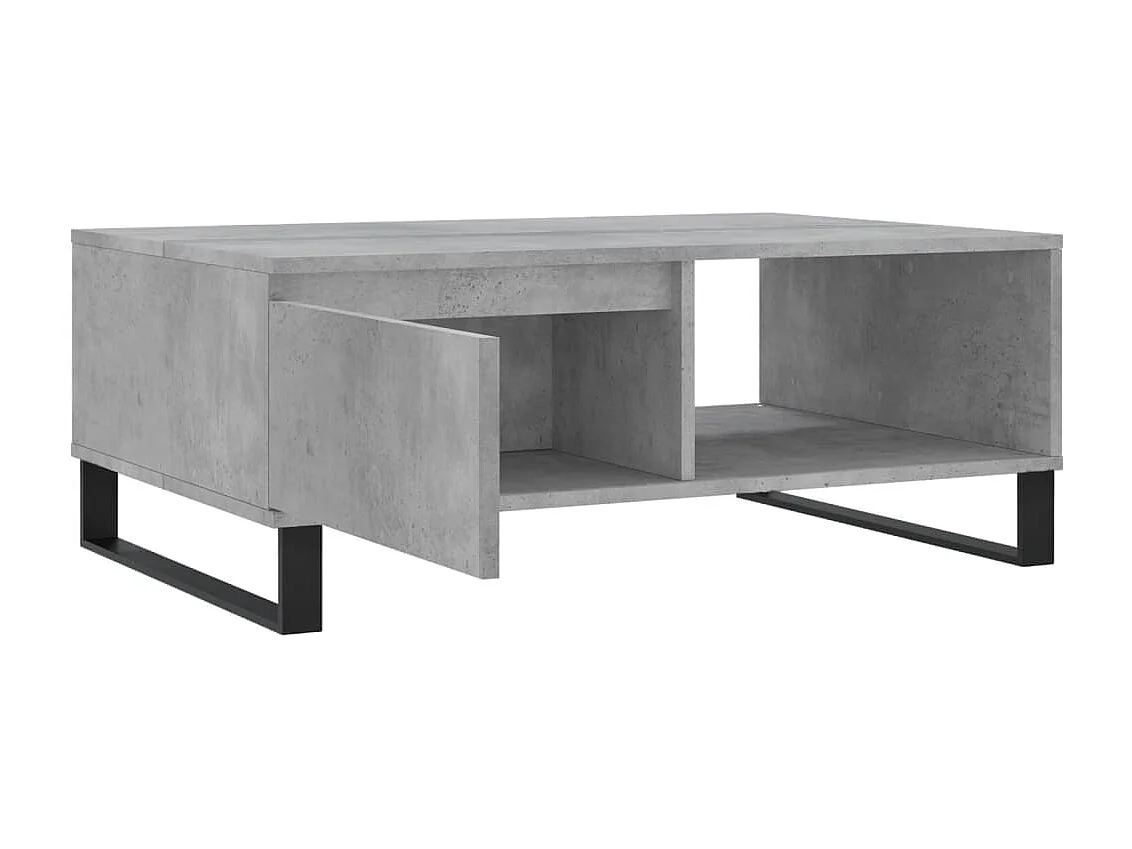 Table basse gris béton 90x60x35 cm bois d'ingénierie
