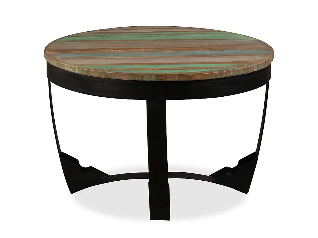 Table basse bois de récupération massif 60x40 cm