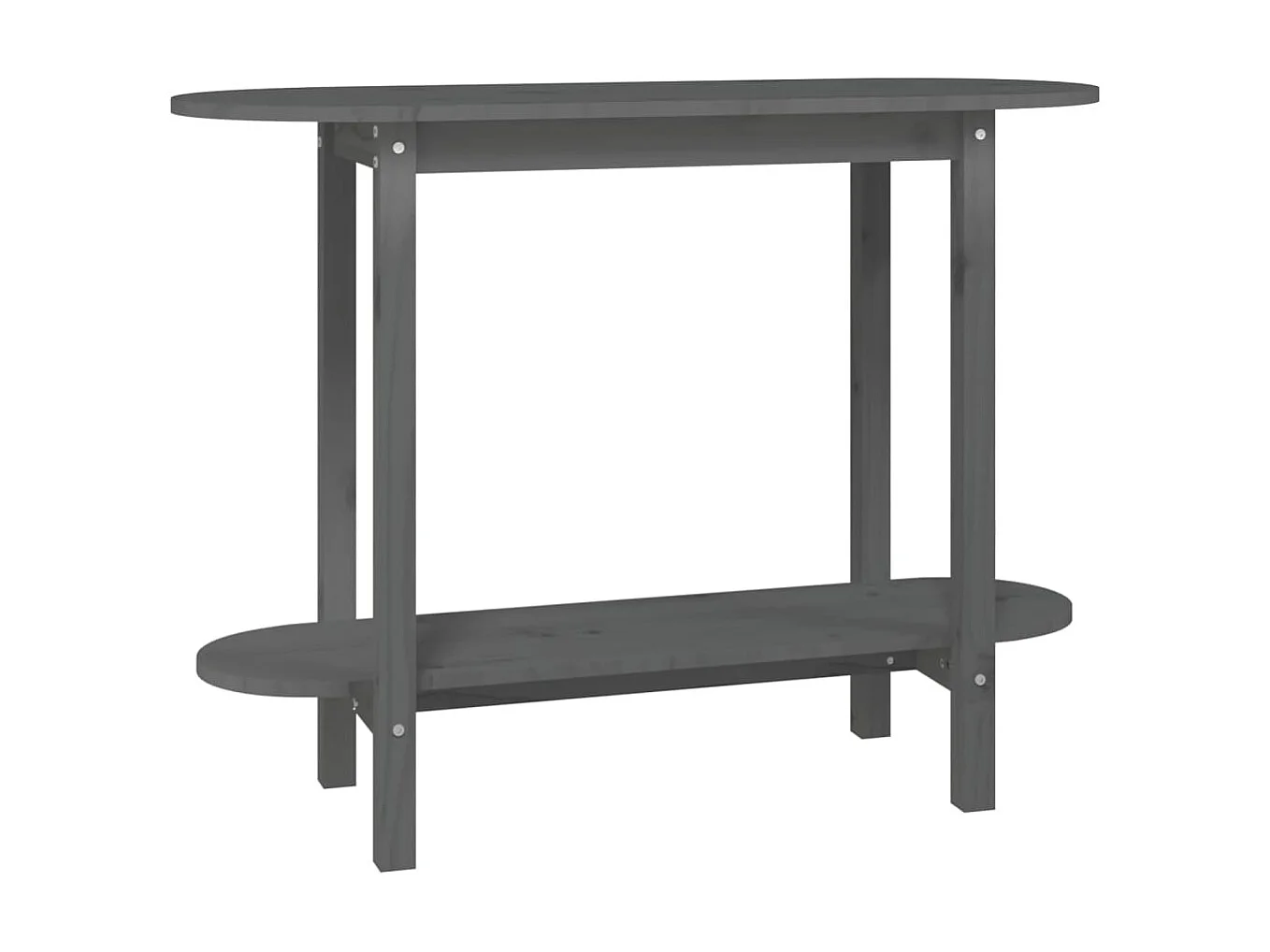 Table console Gris 110x40x80 cm Bois massif de pin