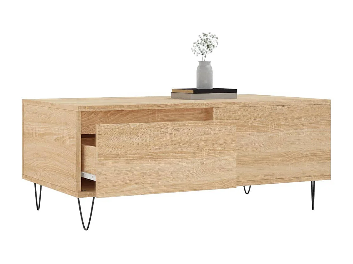Table basse Chêne sonoma 90x50x36,5 cm Bois d'ingénierie