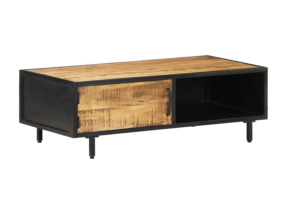 Table basse 105x50x35 cm Bois de manguier brut