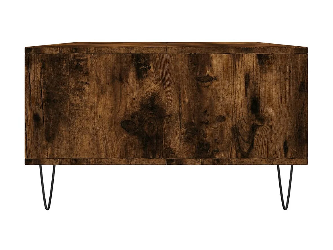 Goldfarbener Couchtisch aus geräucherter Eiche, 104 x 60 x 35 cm, Holzwerkstoff