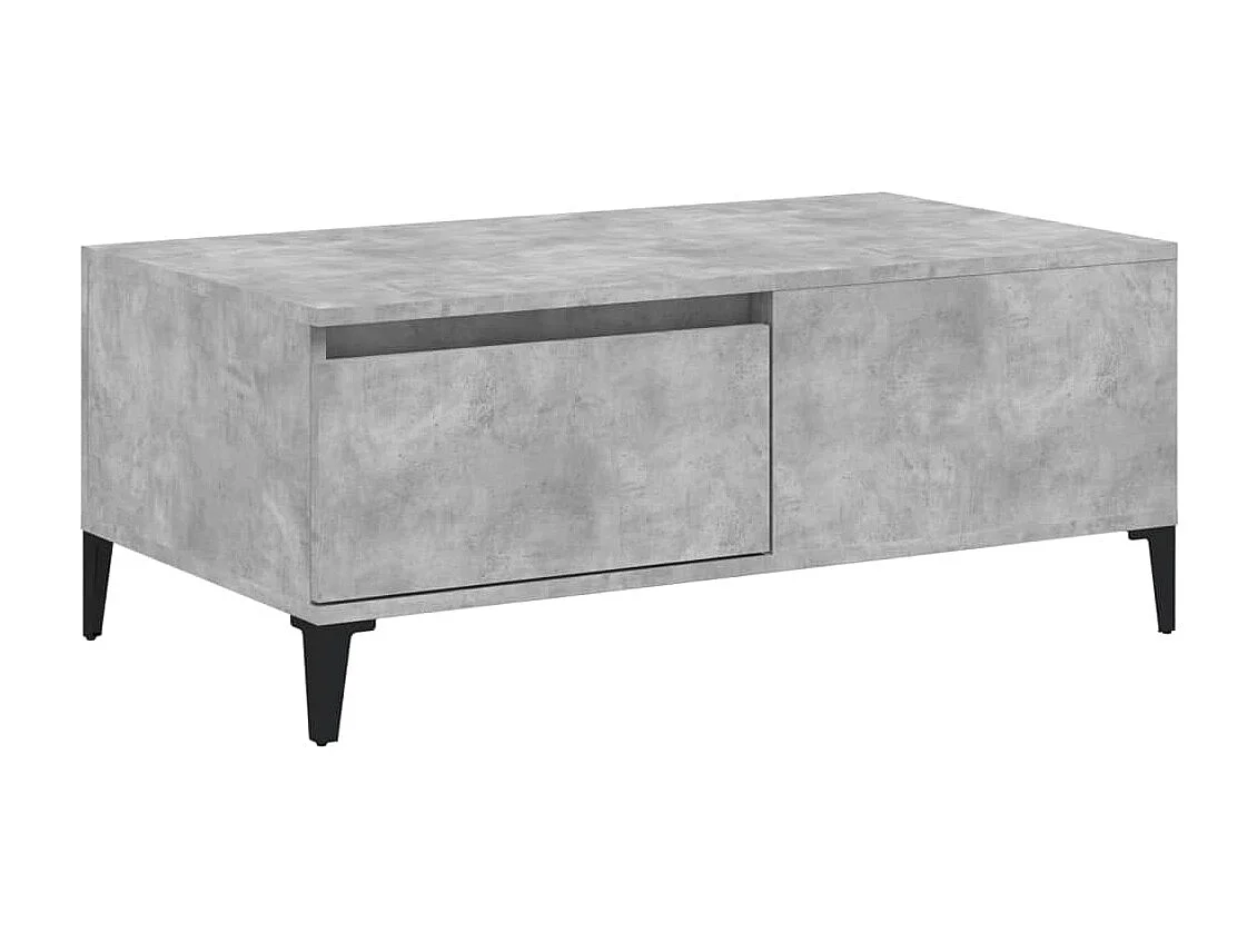 Table basse Gris béton 90x50x36,5 cm Bois d'ingénierie