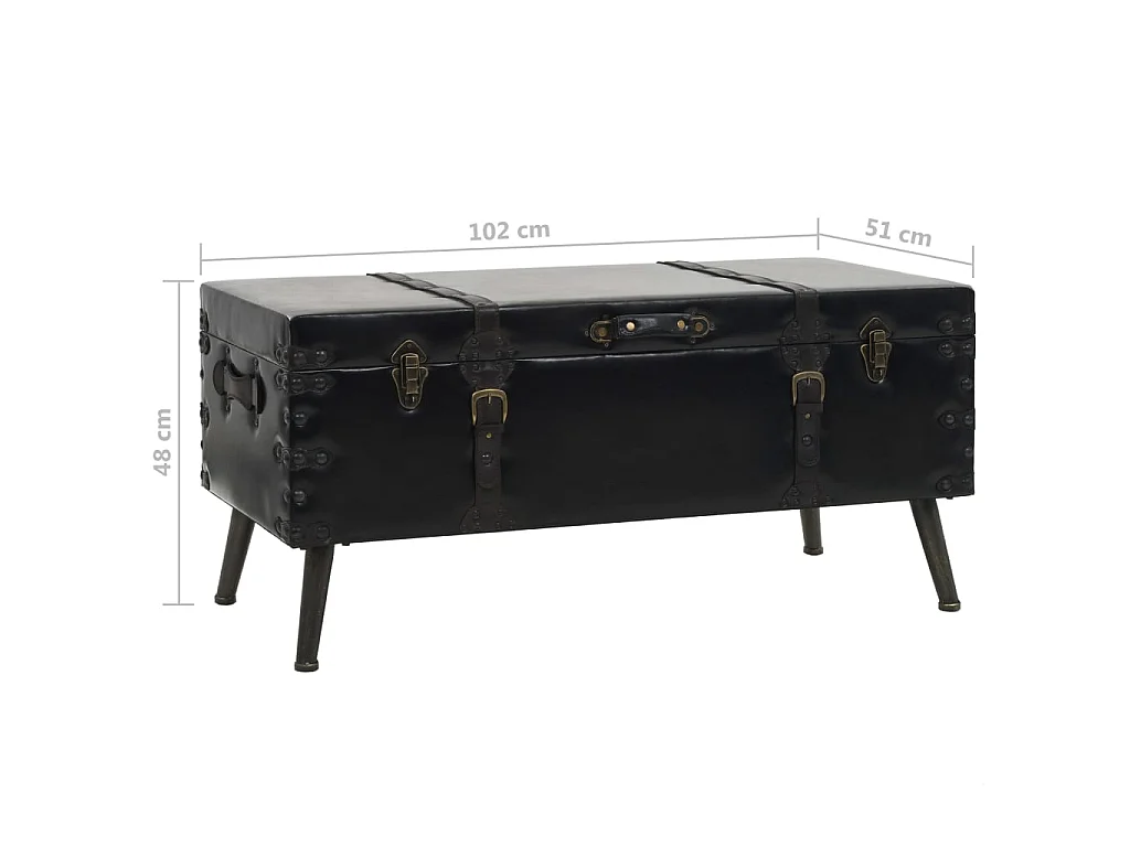 Mesa de centro em MDF dourado e aço 102 x 51 x 48 cm