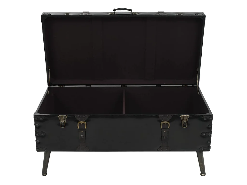 Mesa de centro em MDF dourado e aço 102 x 51 x 48 cm