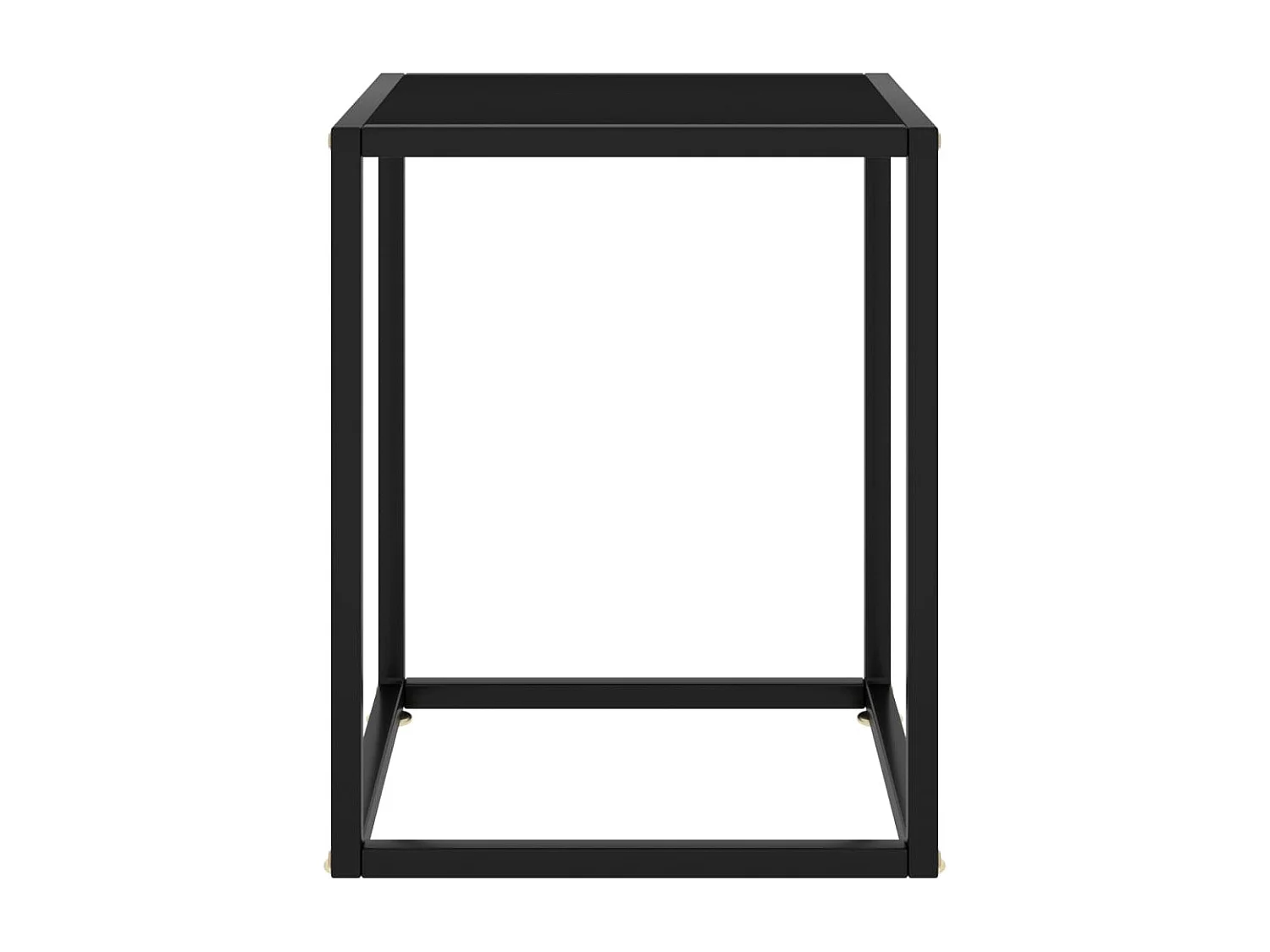 Gold Salontafel Zwart met zwart glas 40x40x50 cm